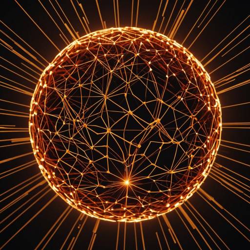 Burnt Orange Neural Network Sphere