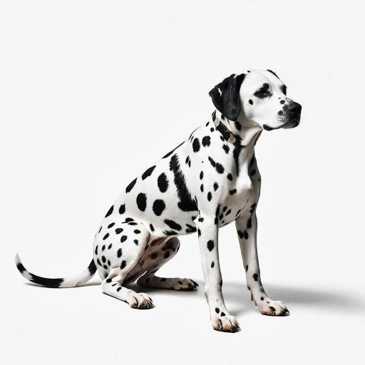 Realistic Dalmatian on Clean Background