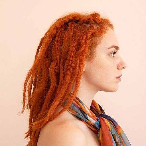 Side Profile with Vibrant Ginger Locs