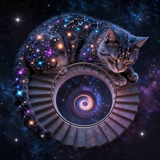 Cosmic Möbius Staircase and Cat
