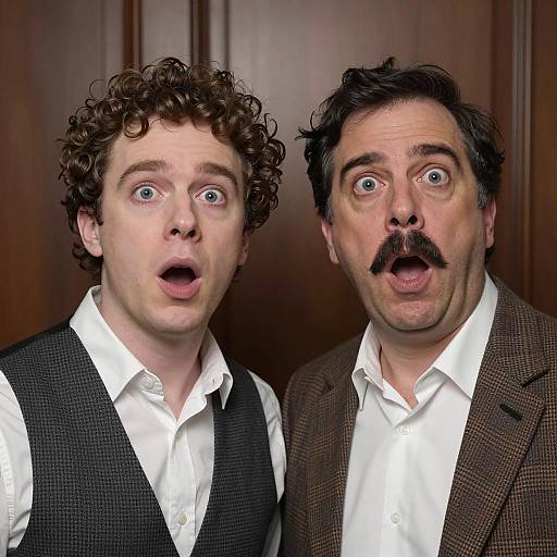 Surprised Men in Close-Up Expression