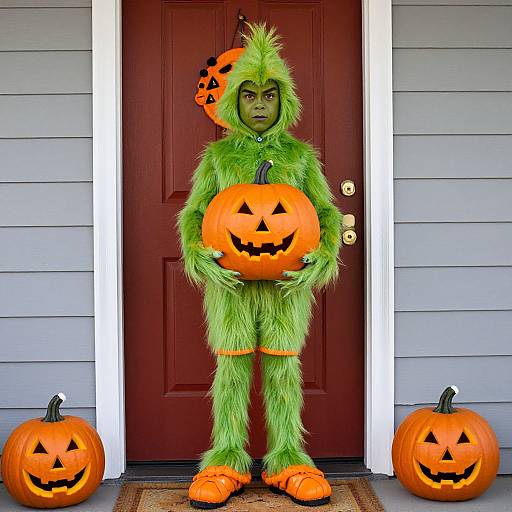 Grinch Halloween Costume Boy