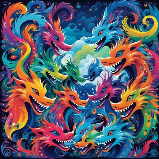 Whimsical Creatures in a Murky Fantasy