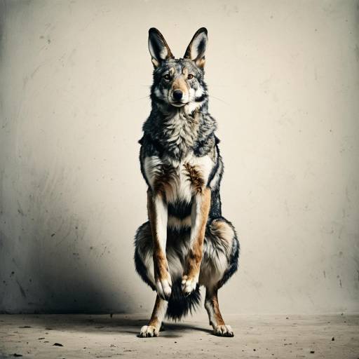 Surreal Portrait of Rabbit-Wolf Hybrid Surreal Portrait of Rabbit-Wolf Hybrid