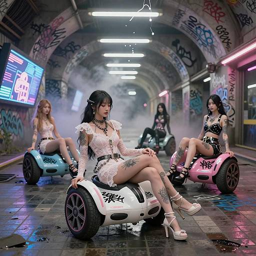 Haute Couture Cyberpunk Motorbike Gang Shoot