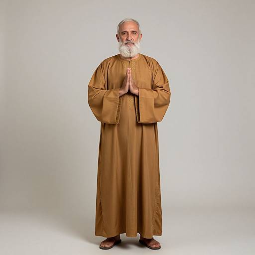 Elderly Man in Religious Robe