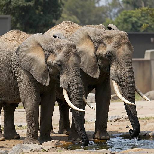 Majestic Elephants at Rocky Waterhole