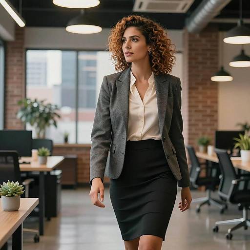 Confident Latina CEO in Modern Office