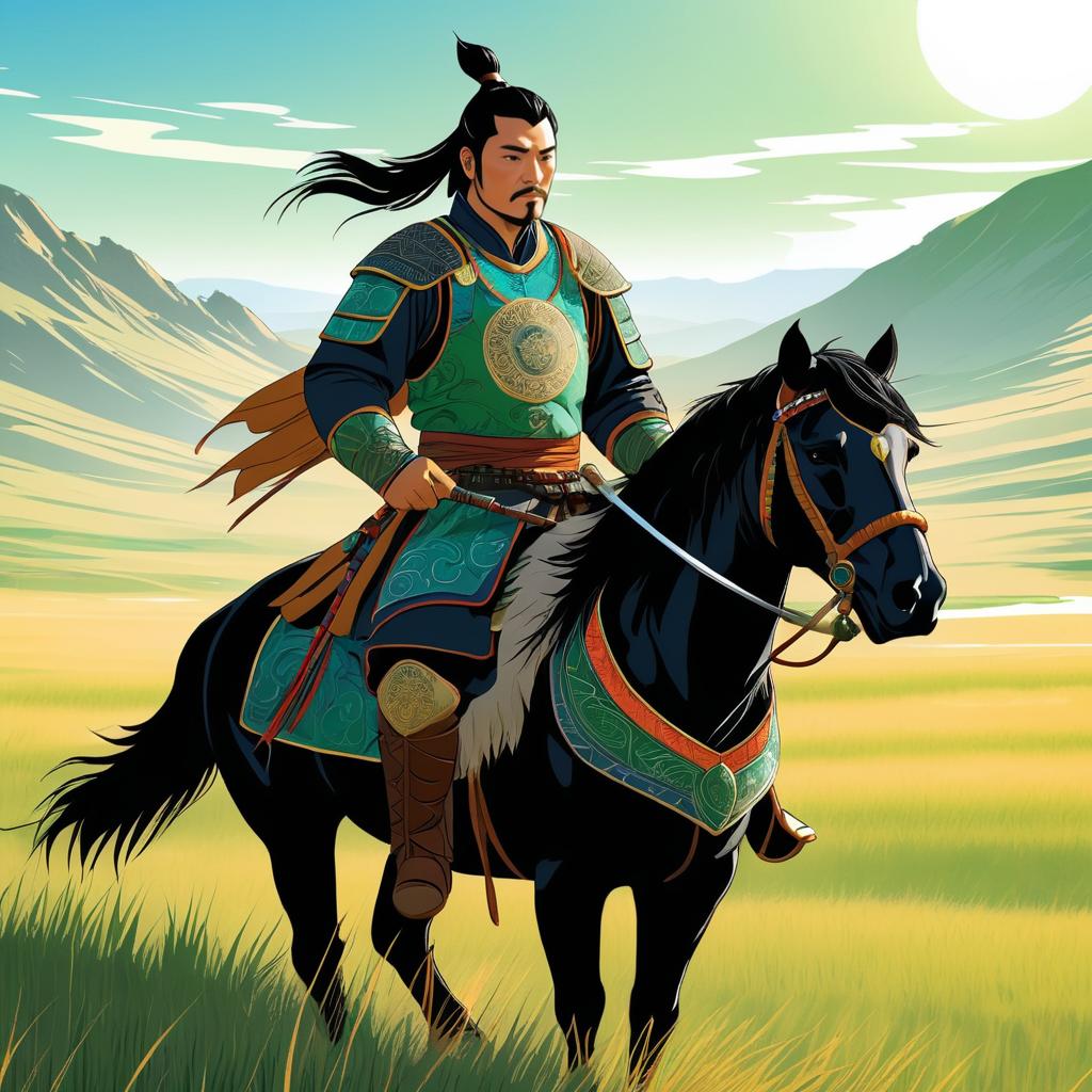 Cinematic Mongolian Warrior Graphic Novel Cover