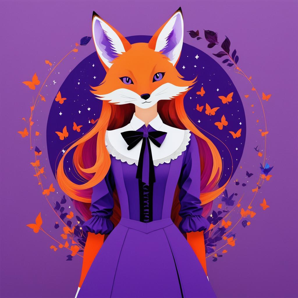 Whimsical Fox in Wonderland Style