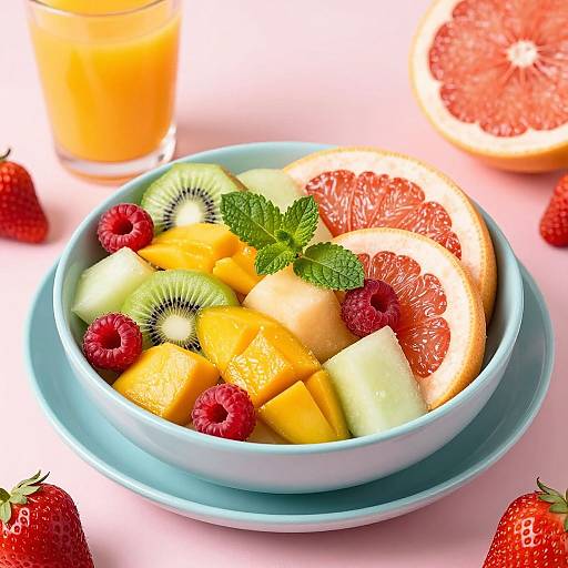 Vibrant Tropical Fruit Salad Display