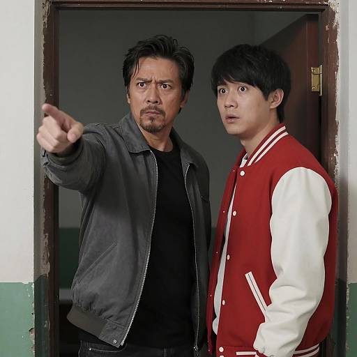 Intense Encounter in a Dim Doorway