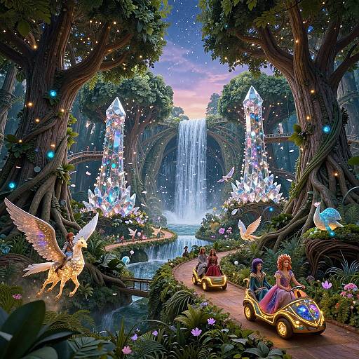 Enchanted Bioluminescent Forest Fantasy