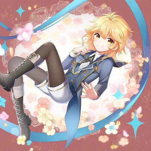 Illustration of Monoyoshi sadamune, touken ranbu in the style of Gou lianlian dogface