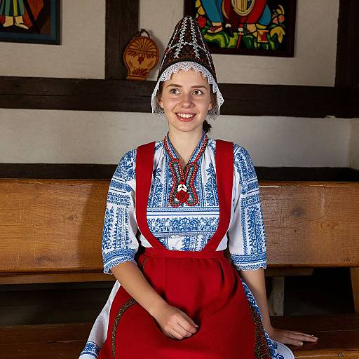 Young Woman in Podlaskie Costume