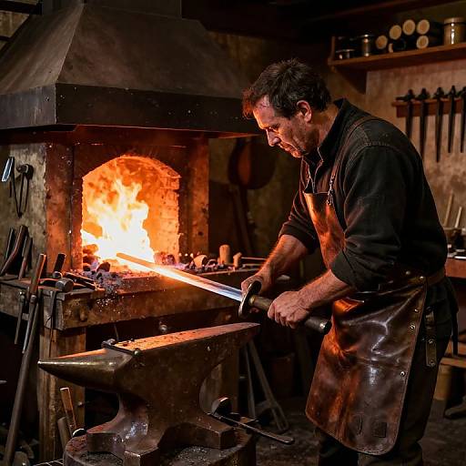 Cinematic Blacksmith Crafting Sword