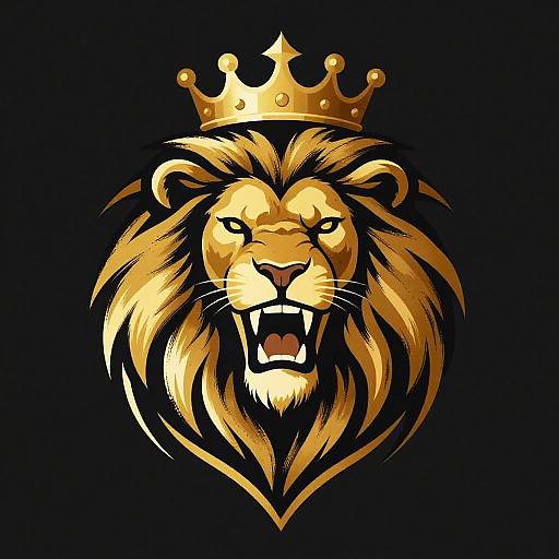 Roaring Lion Crown Logo Design