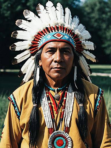 Photorealistic American Indian Cosplay