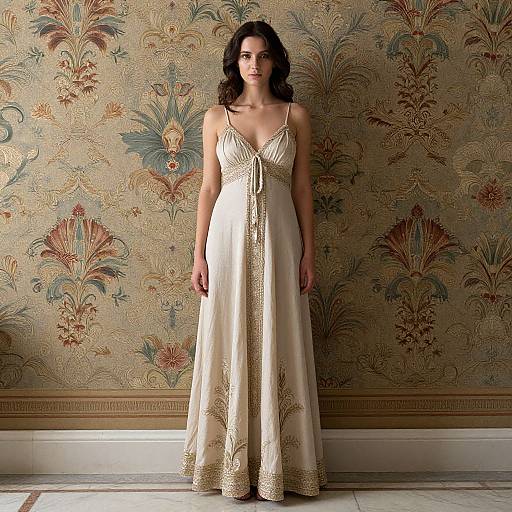 Woman in Greek Dress by Wallpaper