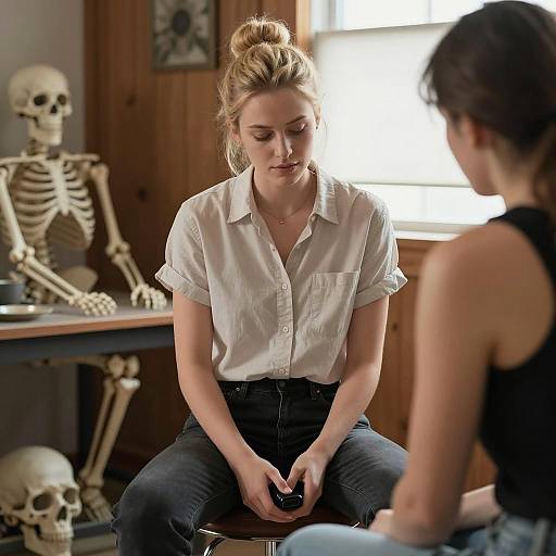 Contemplative Scene with Two Women