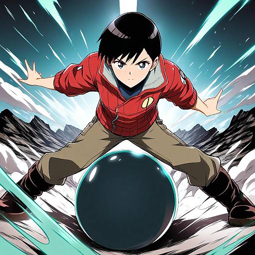 Illustration of Kaneda shoutarou (akira), akira (manga) in the style of Yuto (dialique)