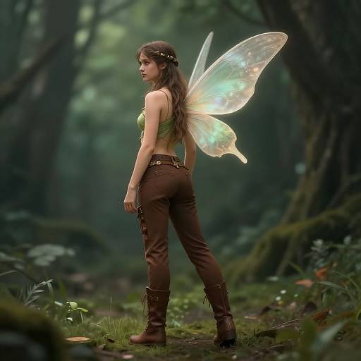 Female Fairy with Wings and Boots