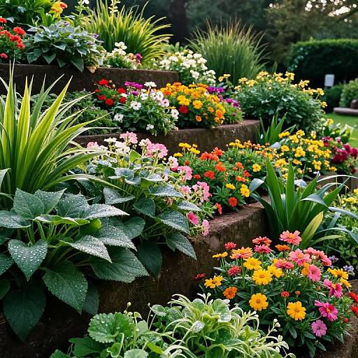 Photorealistic Tiered Garden Landscape