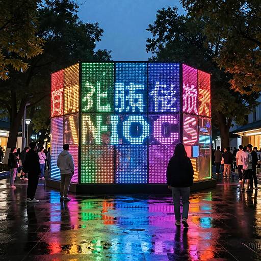 Vibrant Outdoor LED Light Installation