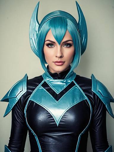 Photorealistic Woman in Lavagirl Costume
