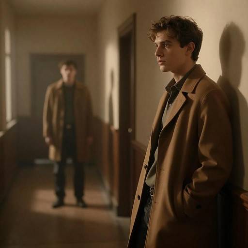 Golden Hour Hallway Portrait of Men