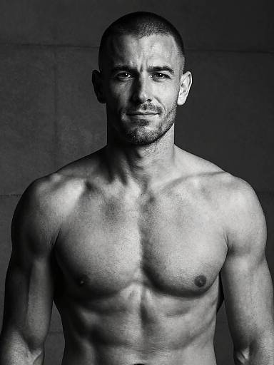 Black and White Male Fitness Portrait