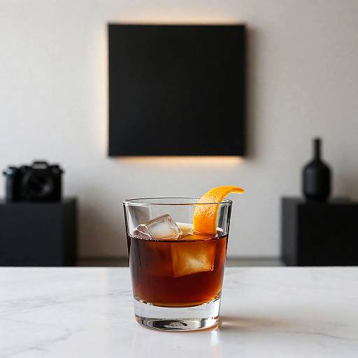 Rum Old Fashioned Minimalist Tasting Room