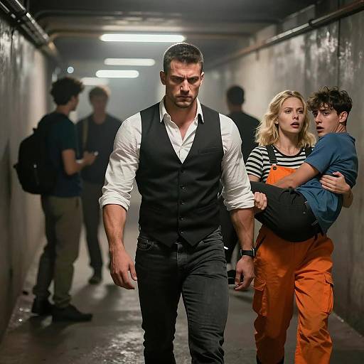 Mysterious Underground Tunnel Scene