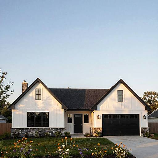 Mid-Century Ranch House at Golden Hour