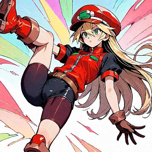 Roll Caskett in Red Cabbie Hat