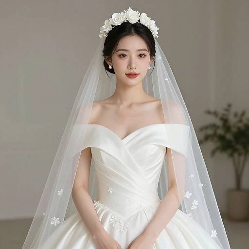 Elegant White Wedding Dress Queen