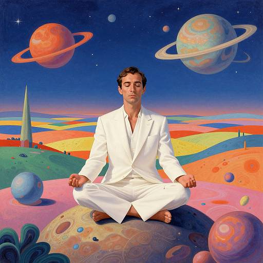 Psychedelic Meditation on Alien Planet