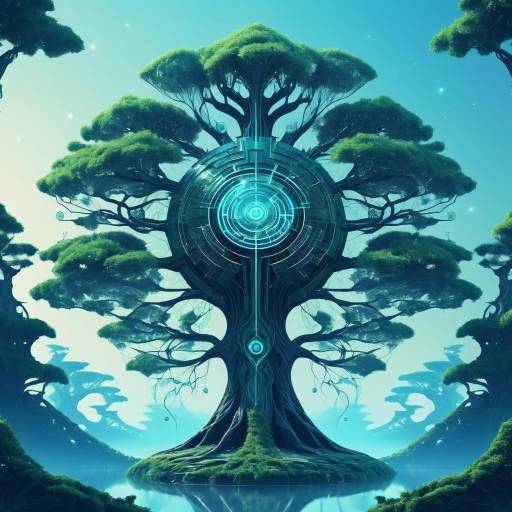Cybernetic Tree with Futuristic Design