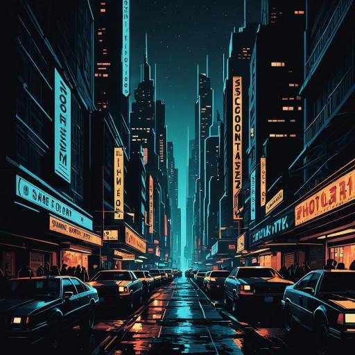 Futuristic Cityscape at Night Futuristic Cityscape at Night