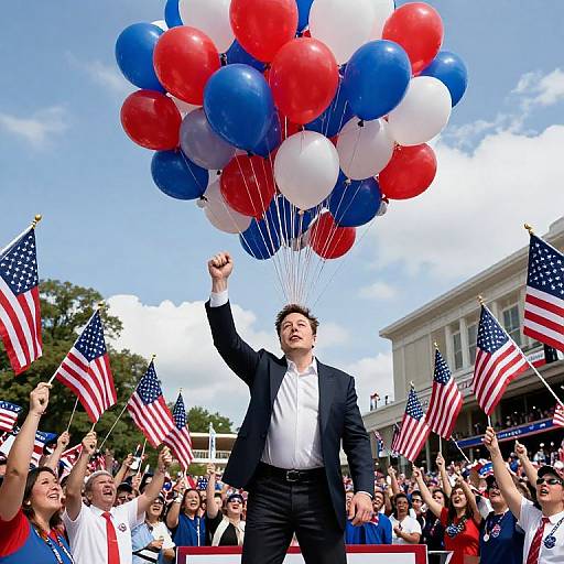 Elon Musk Presidential Rally Scene