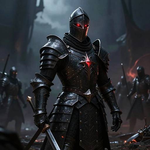 Black Knight in Mystical Battlefield