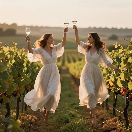 Ethereal Spirits Over Vineyard