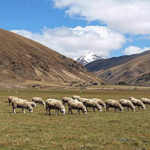 Pastoral Sheep Grazing Landscape
