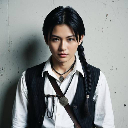 Realistic Male Costume Portrait of Asian Boy