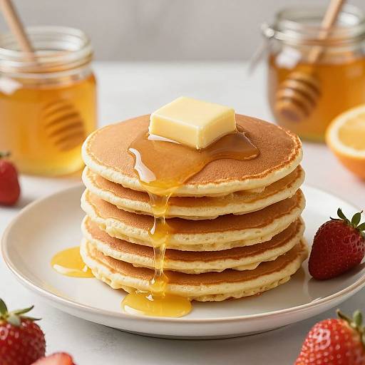 Hyper-Realistic Pancake Breakfast Stack