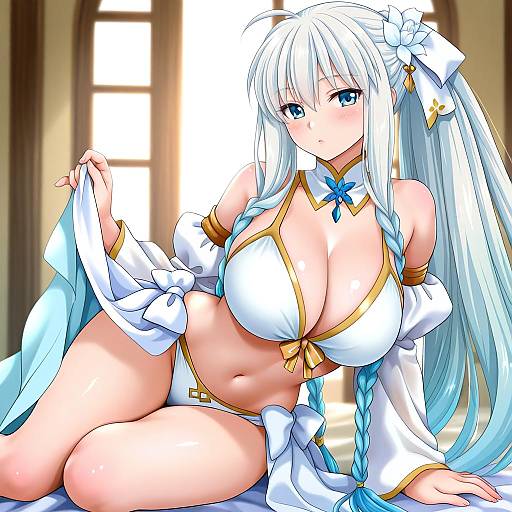 Illustration of Morgan le fay (water princess) (fate), fate/grand order in the style of Yuzuna99