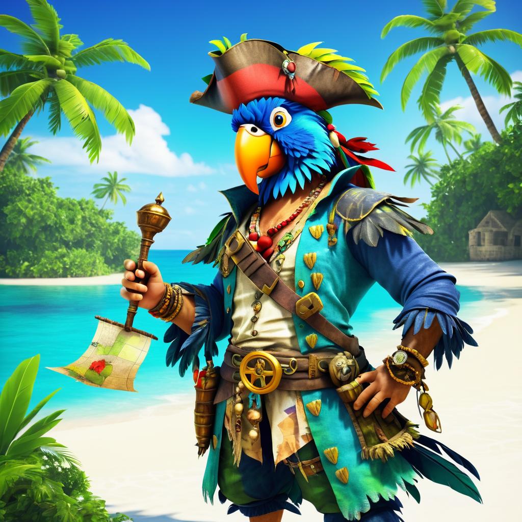 Parrot-Headed Pirate Character Concept