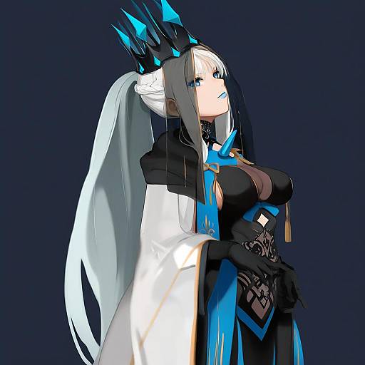 Illustration of Morgan le fay (queen of winter) (fate), fate/grand order in the style of Mamimi (mamamimi)