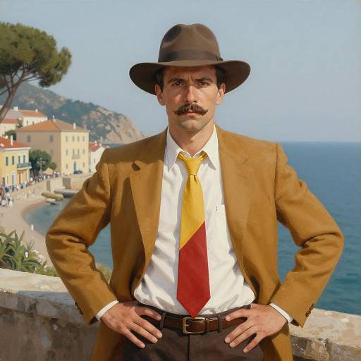 Coastal Man in Mustard Suit Portrait