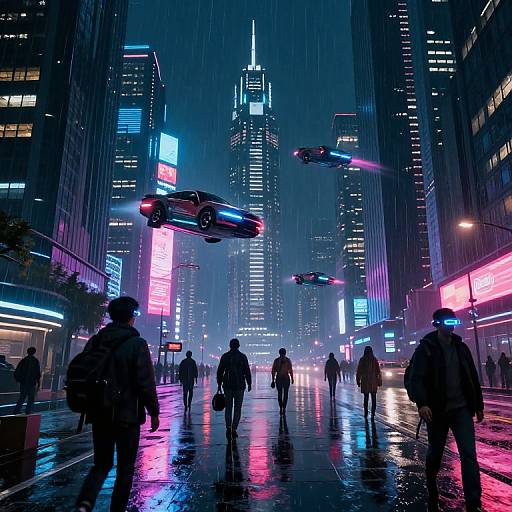 Cyberpunk 2027 Neon Cityscape Night
